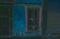 inverted door image with lines